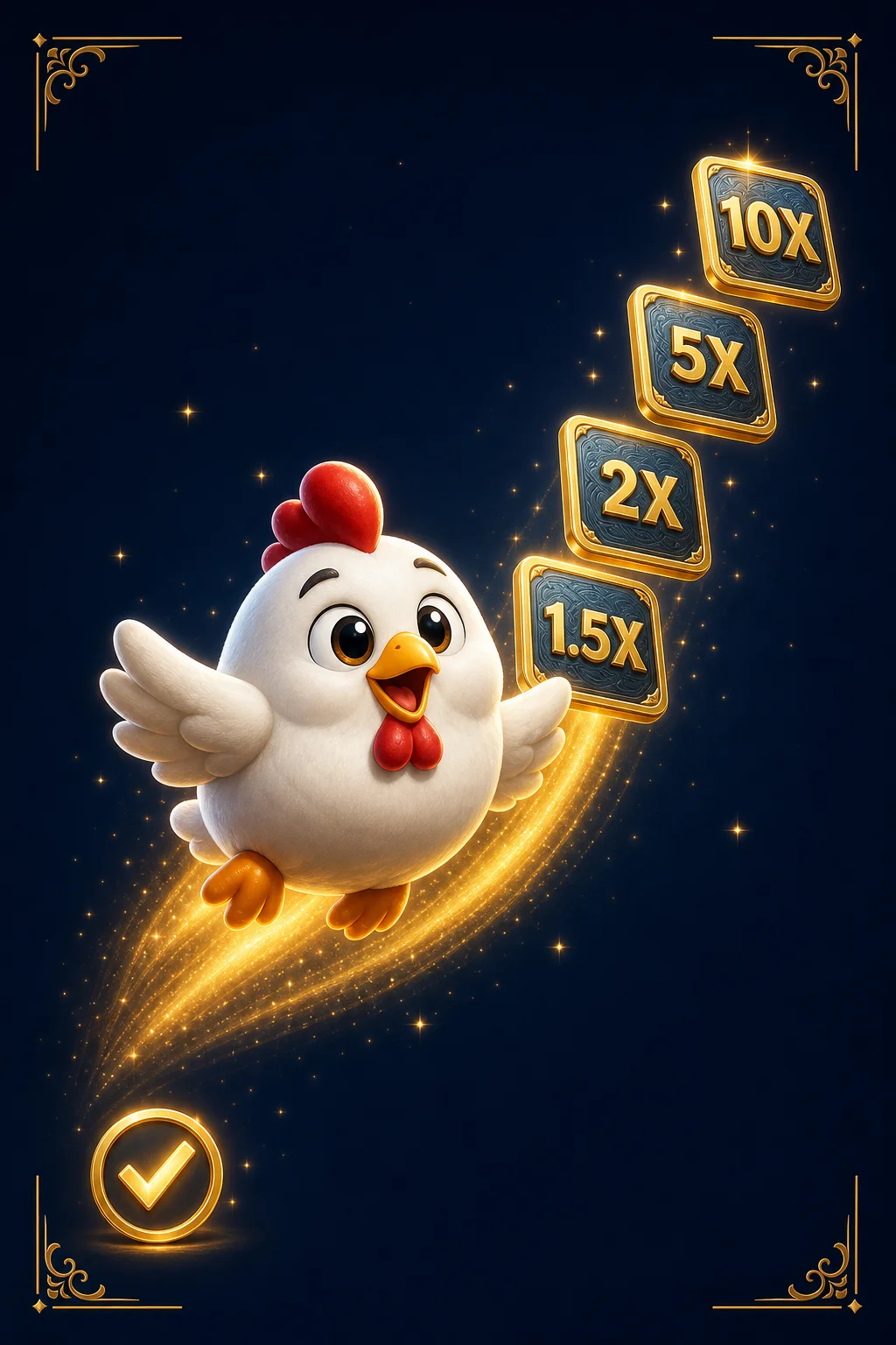 Chicken Road Screenshot mit Multiplikator und Cashout-Button